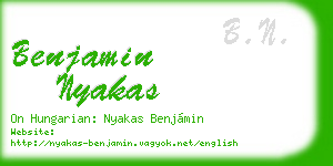 benjamin nyakas business card