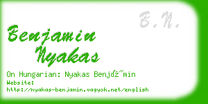 benjamin nyakas business card